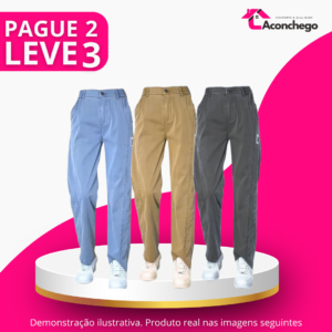 Calça Feminina Ravena em Seda Gelo Poliéster e Elastano