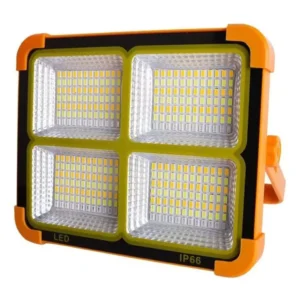 Refletor Lanterna Recarregável LED Solar E Tipo-C Impermeável Com Power Bank Suporte de Imã